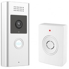 Επαναφορτιζόμενη WiFi Smart Μπουτονιέρα με Κάμερα και 1 Κουδούνι 195074